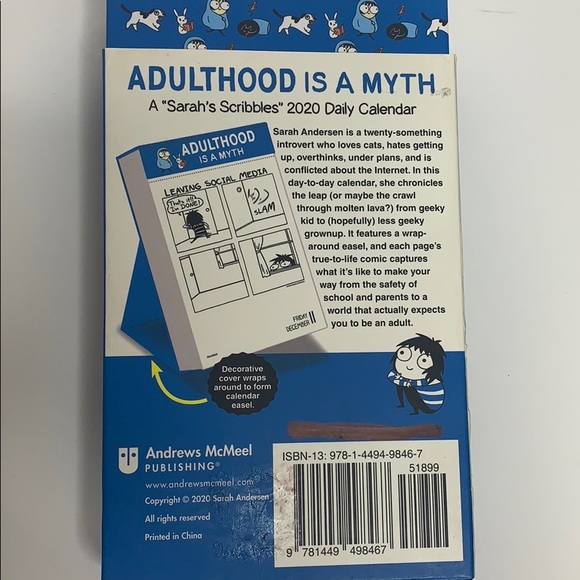Adulthood Is A Myth | 2020 Daily Desk Calendar Pandemic Memorabilia History Note - Picture 4 of 5